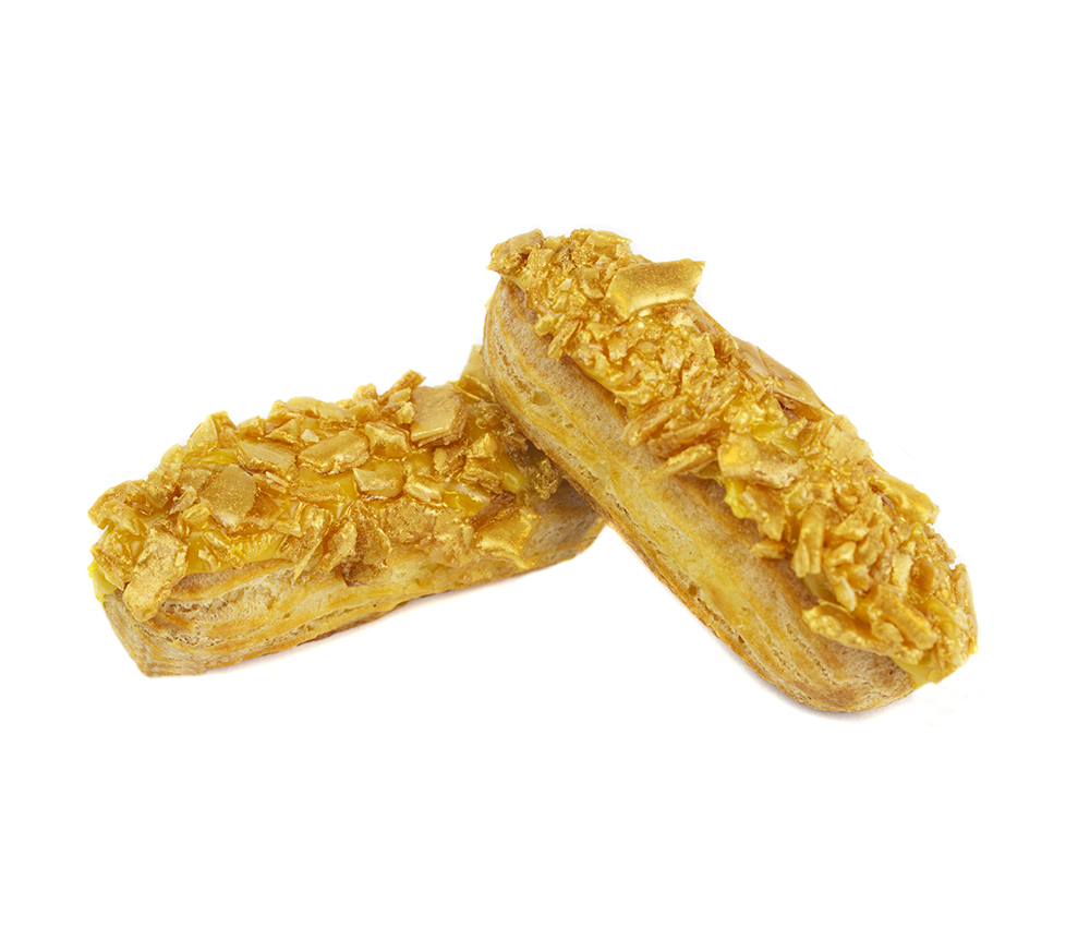 Gold eclairs petit fours Belle Epoque Patisserie